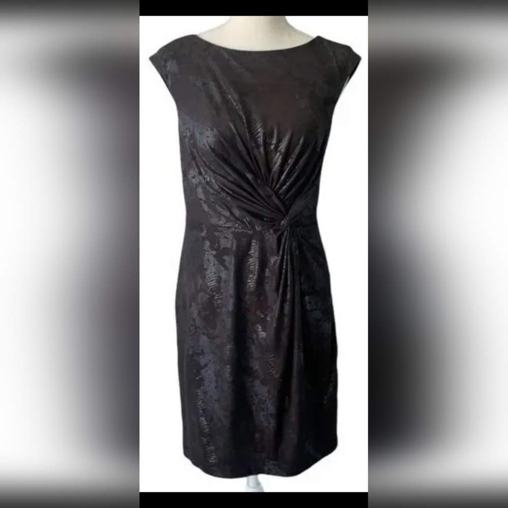 Muse twist front metallic coated dress